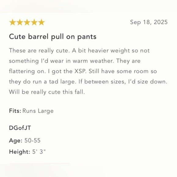 NWT Size M Tall- Pilcro The Izzie Relaxed Pull-On Barrel Pants Cotton (US$ 118) - Picture 13 of 15